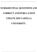 NURS6203 FINAL QUESTIONS AND CORRECT ANSWERS LATEST UPDATE 2025 CAPELLA UNIVERSITY &period;