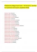 Phlebotomy Mega Exam Pack &vert; All Exam Versions &vert; Verified A&plus; Questions & Answers &vert; Updated for 2025