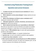 Assisted Living Medication Training 2025 Exam Question and correct Answers rated A