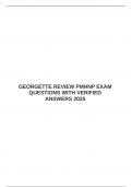  GEORGETTE REVIEW PMHNP EXAM QUESTIONS WITH VERIFIED ANSWERS 2025 &emsp;