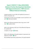 Exam 2&colon; NUR 6111 &lpar;New 2025&sol;2026&rpar; Advance Practice Nursing Exam Questions with Approved Answers &vert; 100&percnt; Correct &ndash; William Paterson University&period;