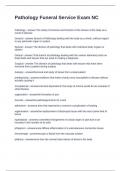 Pathology Funeral Service Exam NC Questions and Answers