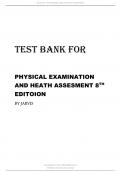  Physical Examination and Health Assessment &lpar;8th Edition&rpar; by Jarvis &ndash; Complete Test Bank with Chapter-Based Questions