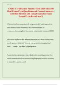 CADC Certification Practice Test 2025 with 300 Real Exam Prep Questions and Correct Answers