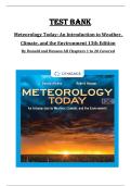 Meteorology Today&colon; An Introduction to Weather&comma; Climate&comma; and the Environment &ndash; 13th Edition by Donald & Henson &ndash; Complete Test Bank &lpar;Chapters 1&ndash;20&rpar;