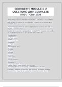 GEORGETTE MODULE 1 -2 QUESTIONS WITH COMPLETE SOLUTIONS 2025