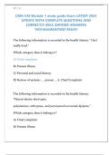 CMN 548 Module 1 study guide Exam LATEST 2025 UPDATE WITH COMPLETE QUESTIONS AND CORRECTLY WELL DEFINED ANSWERS 100&percnt;GUARANTEED PASS&excl;&excl;&excl;