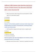 California Traffic Engineer Exam Questions And Correct  Answers &lpar;Verified Answers&rpar; Plus Rationales 2025&sol;2026  Q&A &vert; Instant Download Pdf
