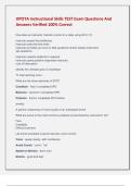 OPOTA Instructional Skills TEST Exam Questions And  Answers Verified 100&percnt; Correct