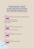 Environmental Issues &sol; Accurate Currently Testing Versions of The Exam with A Study Guide & Detailed Answers&period;     