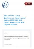WGU C779 PA  Actual Questions And Answers Latest Updates 2025&sol;2026 With Correct Answers 100&percnt; With Complete Solutions