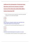 California Fire Extinguisher Technician Exam  