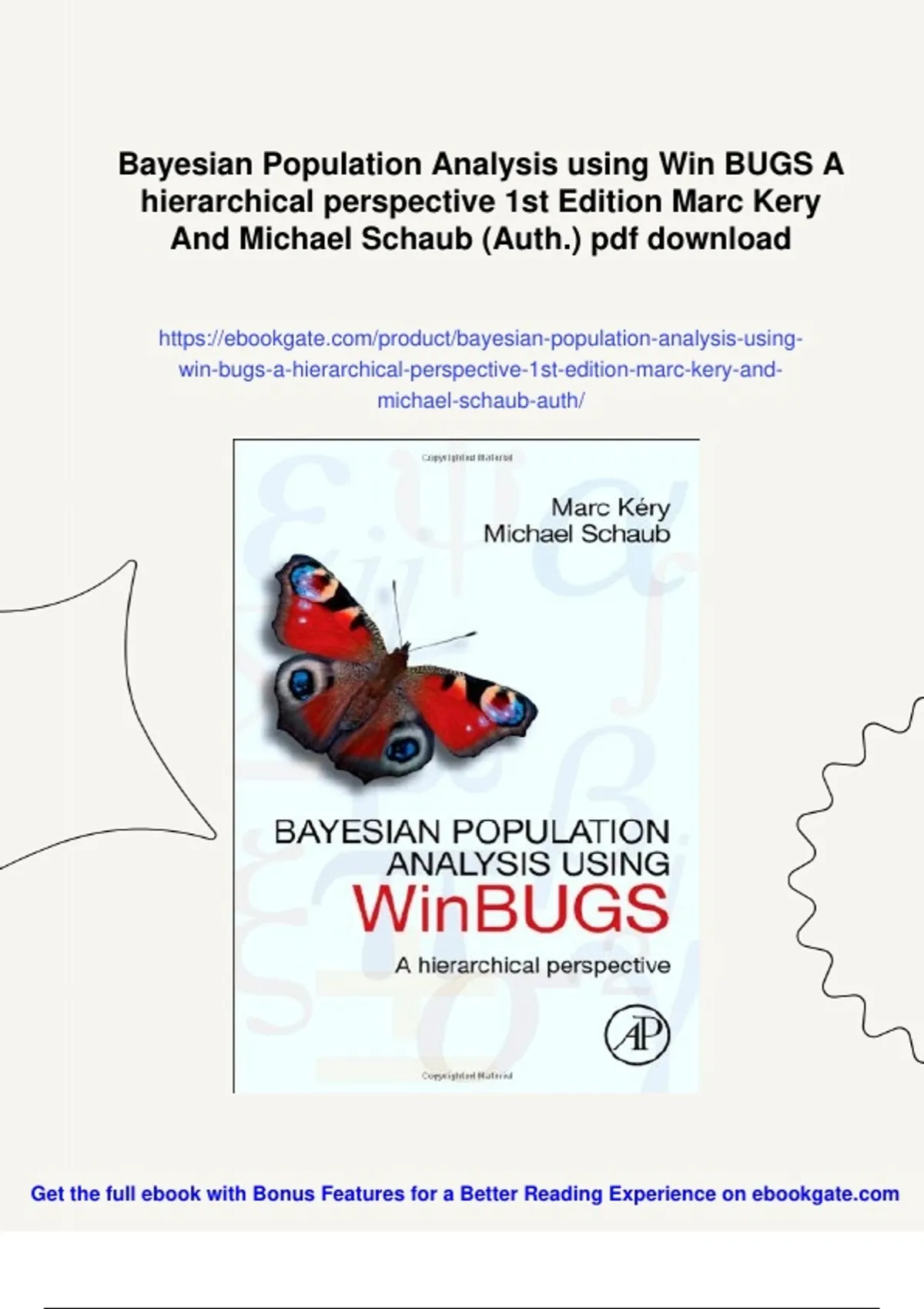 Bugs Bayesian Programming Language Summary Bayesian Population Analysis using Win BUGS A hierarchical ...