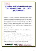 CNUR 303 Final Review &lpar;2022&sol;2023&rpar; &ndash; 100&plus; Q&A on Prenatal Assessment&comma; Labor Management&comma; Induction Methods&comma; Postpartum Care & Newborn Screening
