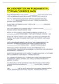 RAM EXPERT EXAM FUNDAMENTAL TOWING CORRECT 100&percnt;