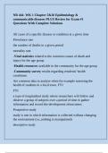 NR 444 Chamberlain College Of Nursing -NR 444- WK 1 Chapter 5&26 Epidemiology & communicable diseases PLUS Review for Exam &num;1  Questions With Complete Solutions