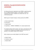 D118 Pre-Test QUESTIONS WITH ANSWERS