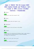 Quiz 3&colon; NR222&sol; NR 222 &lpar;Latest 2025&sol; 2026 Update&rpar; Health and Wellness &vert; Q&sol;A &vert; Grade A&vert; 100&percnt; Correct &lpar;Verified Answers&rpar; &ndash; Chamberlain