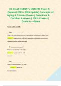 Ch 38-44 NUR257 &sol; NUR 257 Exam 2&colon; &lpar;Newest 2025 &sol; 2026 Update&rpar; Concepts of Aging & Chronic Illness &vert; Questions & Certified Answers &vert; 100&percnt; Correct &vert; Grade A &ndash; Galen  