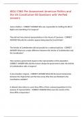 WGU C963 Pre Assessment American Politics and the US Constitution 60 Questions with Verified answers&comma;100&percnt;CORRECT