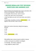 BRONZE MEDALLION TEST REVISION  QUESTIONS AND ANSWERS 2025
