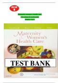 TEST BANK Maternity and Women's HealthCare &lpar;13TH Edition&rpar; by Lowdermilk Complete Guide Chapter 1-37&vert; Answers With Rationale