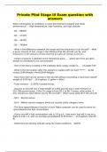 Private Pilot Stage III Exam question with answers