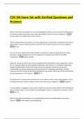 CDV DA Exam Set with Verified Questions and Answers