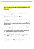 CDV DA Exam Set with Verified Questions and Answers