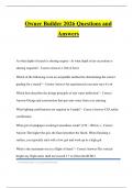 Owner Builder 2026 Questions and Answers