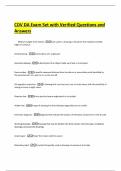 CDV DA Exam Set with Verified Questions and Answers