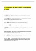 CDV DA Exam Set with Verified Questions and Answers