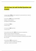CDV DA Exam Set with Verified Questions and Answers