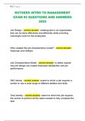 RUTGERS INTRO TO MANAGEMENT  EXAM &num;2 QUESTIONS AND ANSWERS  2025