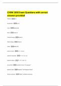 CHEM 1030 Exam Questions with correct answers provide