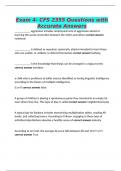Exam 4- CFS 2355 Questions with Accurate Answers