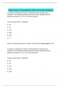 Stats Exam 2 Questions with Accurate Answers