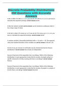 Discrete Probability Distributions HW Questions with Accurate Answers