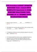CPO Practice LATEST UPDATED 2025&sol;2026 Test &sol; Actual WITH COMPLETE Questions & SURE VERIFIED SOLUTIONS 100&percnt; GRADED AT A&plus; SCORE&excl;&excl; SURE GUARANTEED PASS&excl;&excl;