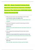 ASA 103 EXAM QUESTIONS WITH REVIEWED 100&percnt; CORRECT ANSWERS &vert; GUARANTEED PASS