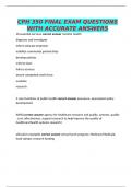 CPH 350 FINAL EXAM QUESTIONS WITH ACCURATE ANSWERS