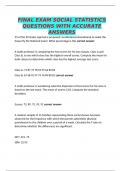 FINAL EXAM SOCIAL STATISTICS QUESTIONS WITH ACCURATE ANSWERS
