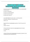 STATS 145 FINAL EXAM QUESTIONS WITH ACCURATE ANSWERS