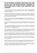 ATI RN MATERNAL NEWBORN PROCTORED 2024-2025 ACTUAL EXAM TEST BANK