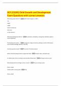 DCF &lpar;CGDR&rpar; Child Growth and Development Exam Questions with correct answers