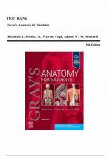 Test Bank for Gray's Anatomy for Students&comma; 5th Edition&comma; by Richard L&period; Drake&comma; Chapter 1-8 &vert;All Chapters