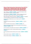 Missouri State Nursing Home Administrator Exam &lbrack;ACTUAL  EXAM&rsqb; LATEST VERSION &lbrack;QUESTIONS AND ANSWERS&rsqb;  WITH PRACTICE EXAM DETAILED AND VERIFIED FOR  GUARANTEED PASS- LATEST UPDATE 2025 GRADED A 