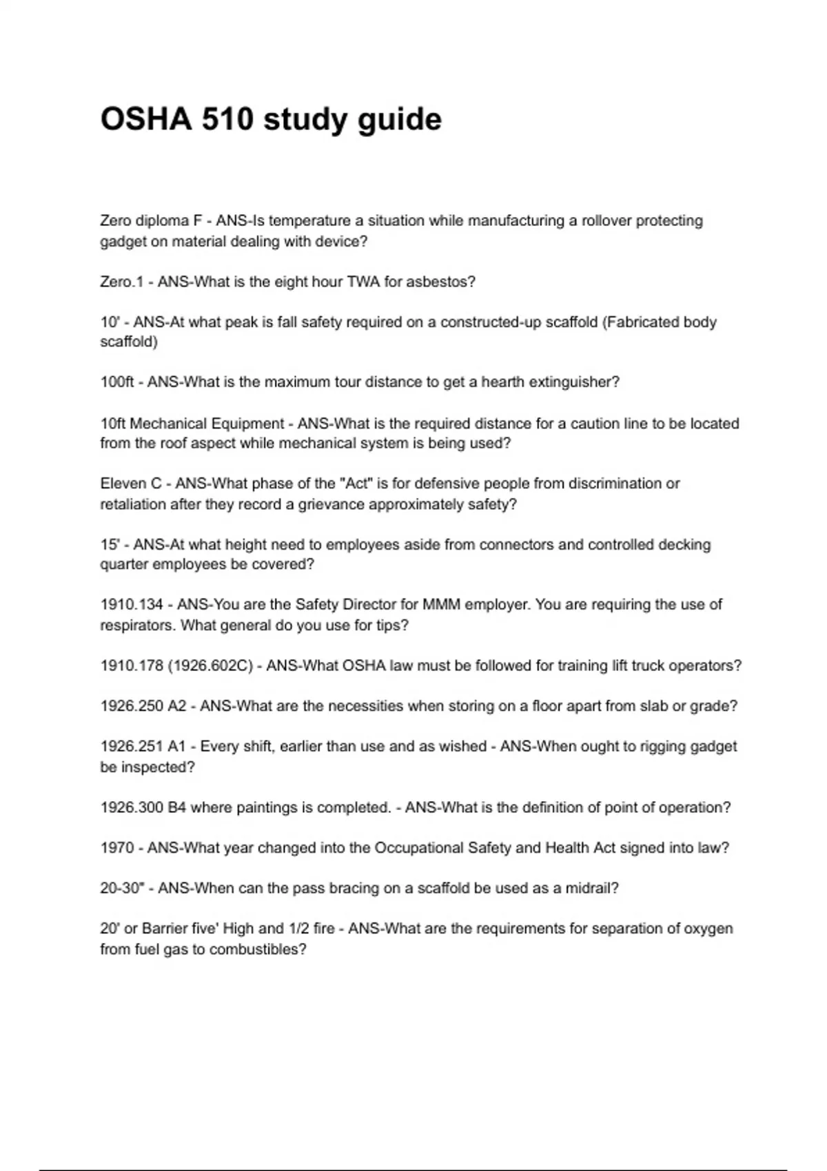 OSHA 510 study guide NEWEST 2025/2026 ACTUAL EXAM COMPLETE QUESTIONS ...