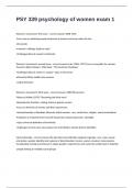 PSY 339 psychology of women exam 1questions and correct detailed answers guaranteed pass&period;