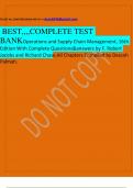  COMPLETE&excl;&excl;&excl;COMPLETE&excl;&excl;&excl;&comma;&comma;&comma;COMPLETE TEST  BANKOperations and Supply Chain Management&comma; 16th  Edition With Complete Questions&answers by F&period; Robert  Jacobs and Richard Chase&comma;All Chapters Compiled by Descoh  Palmah&period;